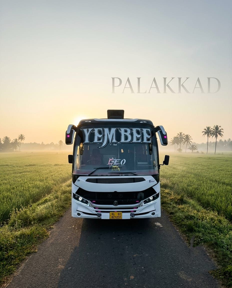 Coach at sunrise in Palakkad
